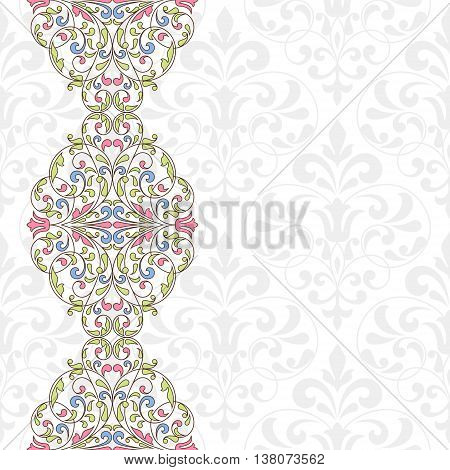Floral pattern for invitation or greeting card.