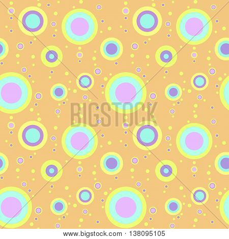 Colorful bubbles on an orange background. EPS 8 vector
