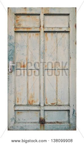 old zinc door rusty corrugated iron metal