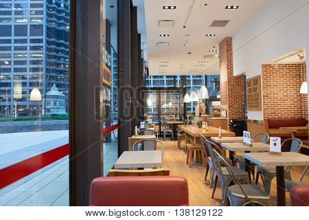 CHICAGO, IL - CIRCA MARCH, 2016: inside of Pret a Manger. Pret a Manger is a sandwich shop chain based in the United Kingdom