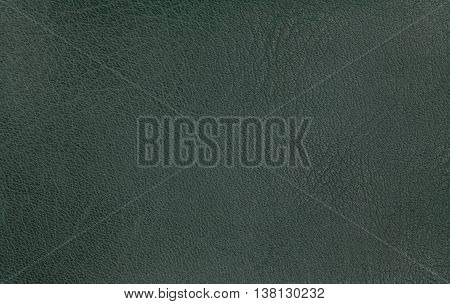 Dark green leather texture background. Closeup photo. Reptile skin. The skin of a crocodile or a snake