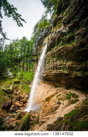 Pericnik Waterfall In Slovenia