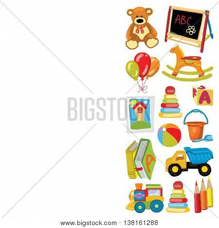 Kindergarten Play and study Vector hand drawn images