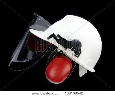 Safety helmet, Ears protection and Eyes protection