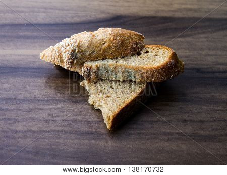 chyorsty bread on a wooden board can be used for design