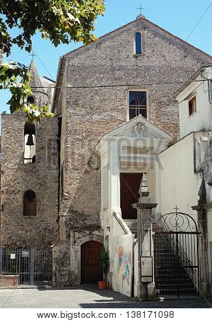 SALERNO, Italy June 2016 Medieval Church of Saint Peter at Court (San Pietro a Corte) built from the first Centrury onward