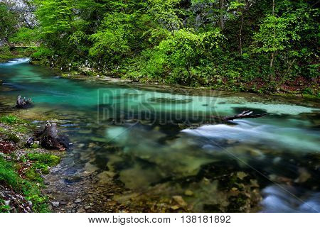 Soteska Vintgar In The River Radovna