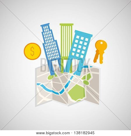 sale house home sold business isolated, vector illustration