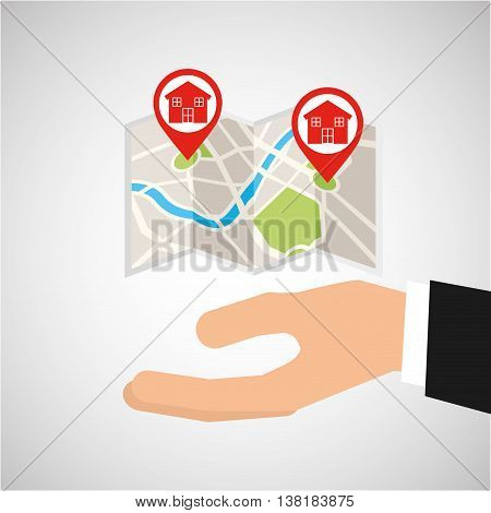 sale house home sold business isolated, vector illustration
