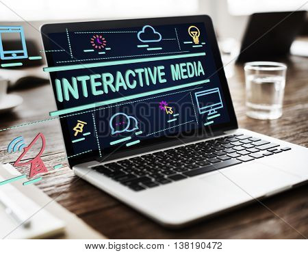Interactive Media Connection Digital Internet Concept
