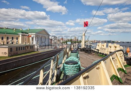 St. Petersburg. The Krasin ice breaker museum on the parking.