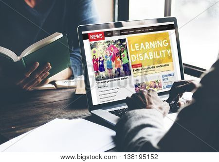 Kids Learning Disability News Feed Concept
