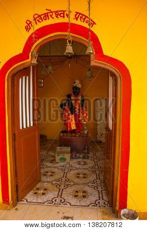 A Temple In Goa. Arambol. India.