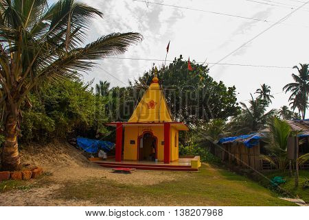 A Temple In Goa. Arambol. India.