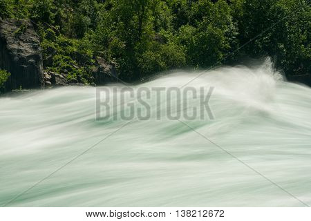 Niagara River At White Water Walk In Canada