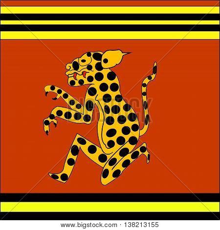 Jaguar. Ethnic pattern of American Indians: Aztecs, Mayans, Incas. Vector illustration.