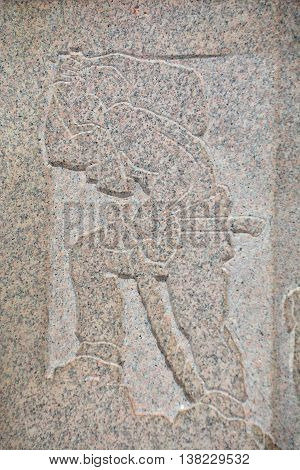 CHARLESTON SC USA 06 24 2016: Details of Confederacy monument 