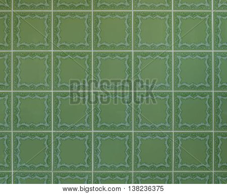 Nostalgic green wall tiles from the seventies