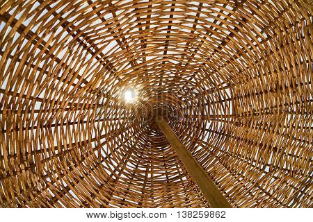 Beautiful Straw Umbrella and Hot Sun Shine