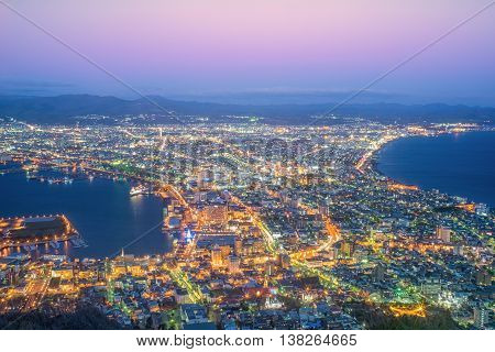 Hakodate City, The Night View From Mt. Hakodate, Japan