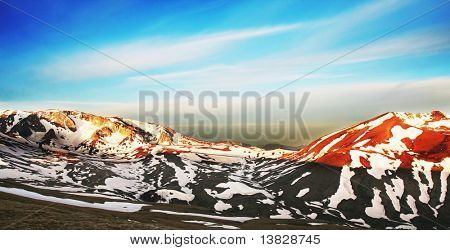 Tramonto in montagna
