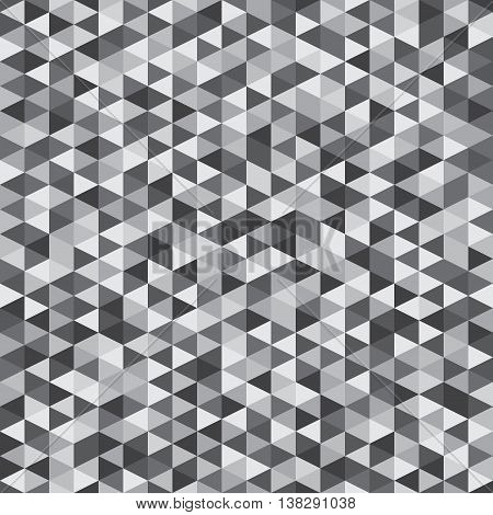 seamless monochrome pattern with triangles, vector backgroundvector