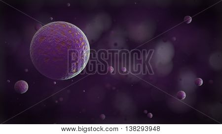 3d rendering bacteria virus or germs microorganism cells under microscope. High Quality 3D Render