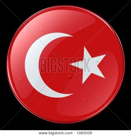 Botão de bandeira de Turquia