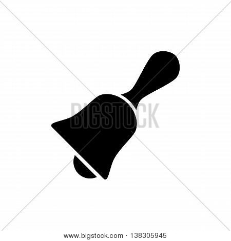 School bell icon. Silhouette design vector illustration