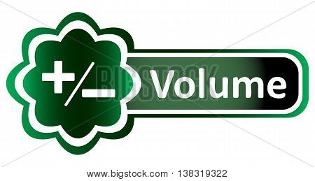 Double icon with a volume symbol and plus minus