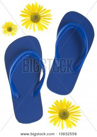 여름 플립 플 랍 샌들
