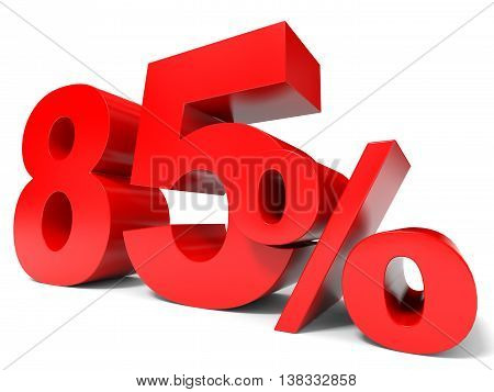 Red Eighty Five Percent Off. Discount 85%.