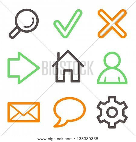 Basic vector mobile icons. Web infographics symbols.