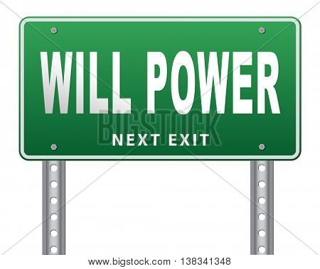 Will power of the mind or self dicipline or determination control thoughts, 3D illustration, isolated, on white

