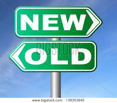 new old modern or antique latest trend or newest fashion upgrade version 3D illustration, isolated, on white


