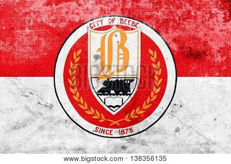 Flag Of Beebe, Arkansas, Usa, With A Vintage And Old Look