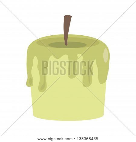 flat design single candle icon vector illustration