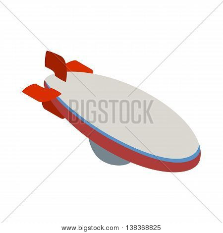 Aerostat icon in isometric 3d style isolated on white background. Air transport symbol