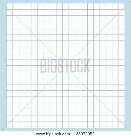 Blank millimeter paper. Grid sheet. Blue line.