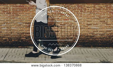 Female Streetwalk Outdoors Banner Graphic Concept