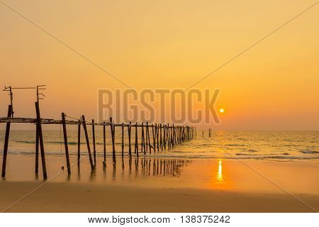 Pilai bridge, the old bridge at Phangnga, Thailand