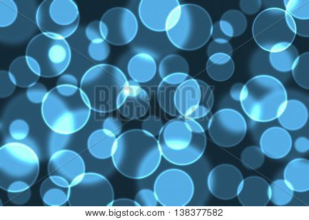 Blurred Navy blue bokeh background in circle shape.