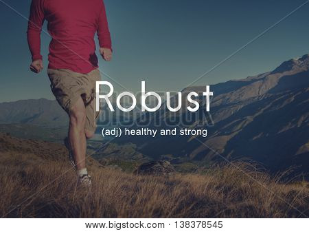 Robust Healthy And Strong People Graphic Concept