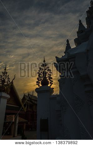 Haripunchai Temple, Lampoon, Thailand. .