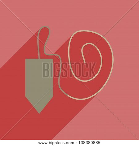 Flat icons with shadow of plummet. Vector illustration