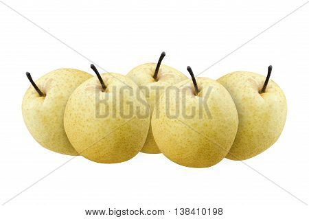 fresh Pyrus pyriflora fruit on white background