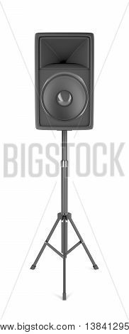 Speaker on stand on white background, 3D illustration