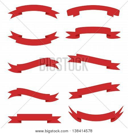 ribbon, vector, flag, form, sign, element, fabric, icon, frame, bending, pattern