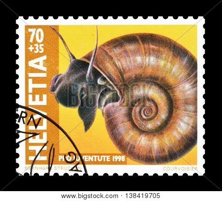 SWITZERLAND - CIRCA 1998 : Cancelled postage stamp printed by Switzerland, that shows Great Ramshorn.