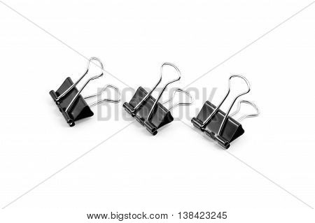Binder clip Paper clip isolated on white background